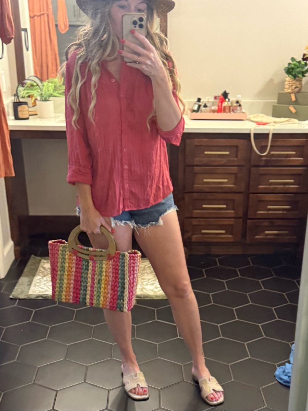 Anthropologie Meadow Rue Coral Gauze Lace Blouse ✨🌺